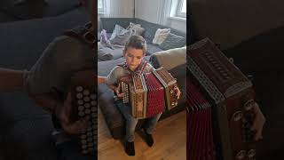 Steirische Harmonika Ennstaler Polka mit Sebastian 6 Jahre alt [upl. by Adihsar805]