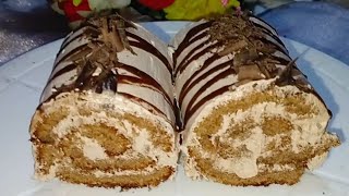 The Best Chocolate Cake Roll Recipe 😍 Super Soft Chocolate Swiss Roll By Homemad Cooking [upl. by Sahc]