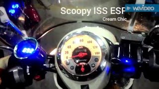 NEW SCOOPY VESPA VERSION 2016  cream chic ESP ISS Indonesia klakson Hella Red [upl. by Avehstab]