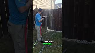 Soft Washing a Fence in 15 Seconds or Less [upl. by Simdars]