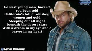 Toby Keith  Shouldve Been A Cowboy  Lyrics Meaning [upl. by Wyler]