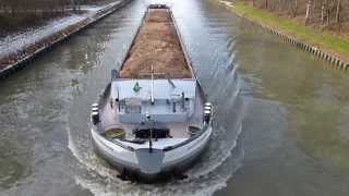 Binnenschiff SACHSENHAGEN im Mittellandkanal [upl. by Tierney]