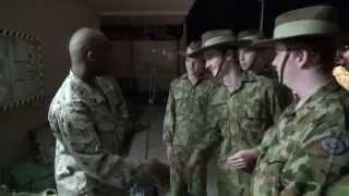 Australian Cadets Meet US Marine [upl. by Aynav]