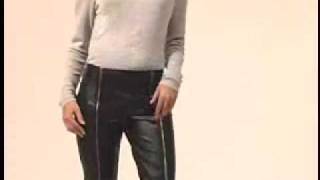 Zippered Black Leather Pants [upl. by Deina]