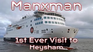 Witness Manxman Ferrys Groundbreaking Maiden Call to Port at Heysham [upl. by Ssilb]