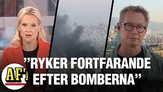 Bomberna fortsätter regna över södra Beirut – Aftonbladet i Libanon [upl. by Iana]