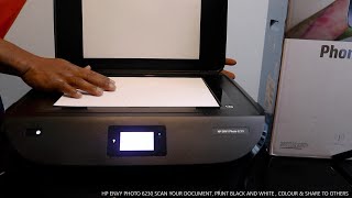 HP ENVY PHOTO 6230 HOW TO SCAN A PHOTO PRINT BLACK AND WHITE amp COLOUR DETAILED GUIDE [upl. by Lipson]