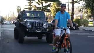 Electric Bike tows 5000 lb Jeep [upl. by Neyrb]