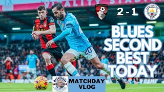 Bournemouth 21 Man City  Matchday vlog  Blues second best [upl. by Onimixam554]