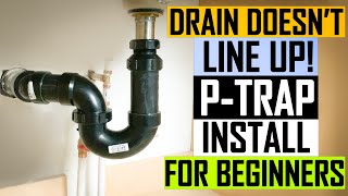 PTrap Installation Drain Doesnt LINE UP with Bathroom Sink Pipe  2022 [upl. by Garibull594]