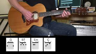 Take On Me  Acoustic Guitar  aha  Original Vocals  Chords [upl. by Nicolis160]