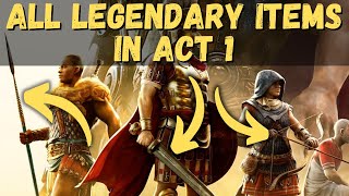 All Legendary Items in Act 1  Expeditions Rome Unique Item Guide [upl. by Bollen]