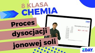 Proces dysocjacji jonowej soli  Chemia 8 klasa [upl. by Akeimat]