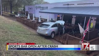 Raleigh sports bar is open following second crash in two years [upl. by Croft681]