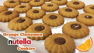 Orange Cinnamon Nutella Cookies  Cheeky Crumbs [upl. by Rybma]