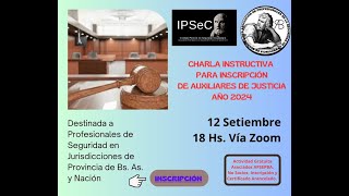 Charla instructiva para inscripción de auxiliares de justicia año 2024 [upl. by Ydurt]