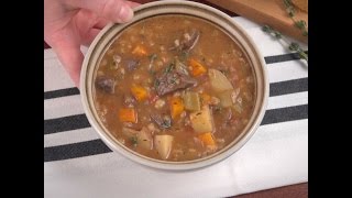 Slow Cooker Beef Barley Soup [upl. by Amata341]