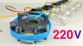 How to Make AC 220v Free Electricity Generator with Coper cable use Magnet capacitor [upl. by Korff]