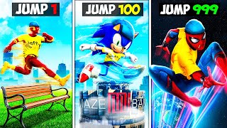 Jeffy Changes SUPERHEROES With EVERY JUMP In GTA 5 [upl. by Ramak971]