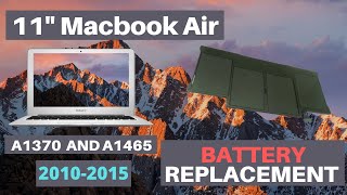 11quot Macbook Air A1370 and A1465 Battery Installation for years 2010 2011 2012 2013 2014 2015 [upl. by Yrrol]