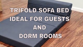 TRIFOLD FOAM FOLDING SOFA BED 👌😍 sofabed dorms studentlife [upl. by Nelyaw]