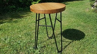 Beistelltisch  Hocker aus Holz und Metall bauen [upl. by Aileahcim]