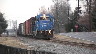 CSX ExConrail 1554 leads CA51 train in HD [upl. by Aved]