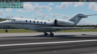 Landing Cessna Citation X at Chennai International X Plane 12 [upl. by Adnat]