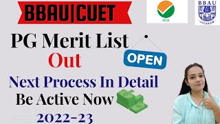 BBAUCUETPG Merit List OutWhat Is Next ProcessStep By Step202223bbau cuet [upl. by Zaragoza]