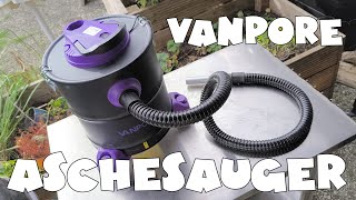 VANPORE Aschesauger Kaminsauger Staubsauger Trockensauger 1200W [upl. by Root]