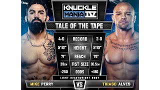 MIKE PERRY VS THIAGO ALVES FULL FIGHT BKFC KNUCKLE MANIA 4 [upl. by Natika]