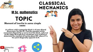 L12Moment of inertia in some simple casesclassical mechanics [upl. by Goulet11]