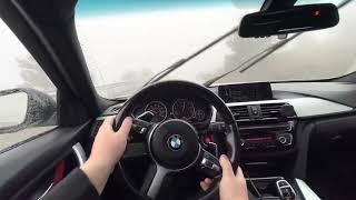 BMW f30 POV DRIFT uphill  335i with lsd in rain [upl. by Nerta756]