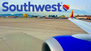 Turbulent Takeoff Las Vegas  Southwest Airlines 737 MAX 8 [upl. by Cello]