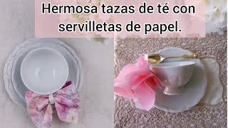 Hermosas servilletas dobladas para taza de café [upl. by Rammus338]