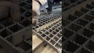 Building a Square Grid Wire Fence Satisfying Steel Fence Installation shorts welding [upl. by Harimas406]