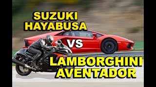 Suzuki Hayabusa vs Lamborghini AventadorDrag Race Compare [upl. by Onofredo]