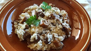 Risotto de Boletus o Setas Muy Cremoso y ¡SIN Mantequilla 🍄🍄🍄 [upl. by Suolkcin250]