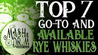 Top 7 Go To and Available Rye Whiskies [upl. by Esirehc]