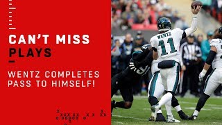 Carson Wentz Finds Carson Wentz for a First Down in London [upl. by Winn]