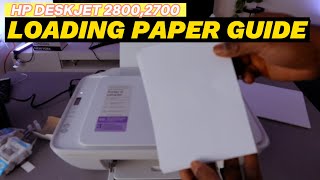 How to Load Paper In HP Deskjet 2800e 2700e 4100e Series Printer [upl. by Godrich735]