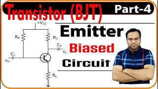 Emitter biased circuit  Transistor biasing and stabilization  Electronics engineering [upl. by Hahseram828]