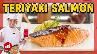 EASY Honey Garlic Teriyaki Salmon  Simple Japanese Recipe [upl. by Ahsila]