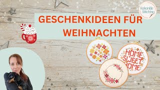 Stickbilder eine tolle Geschenkidee für Weihnachten  DIY Kreuzstichsets [upl. by Nyleek]