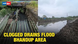 Mumbai Rains 2024 BMC drain work led to Bhandup rail flooding [upl. by Pesvoh]