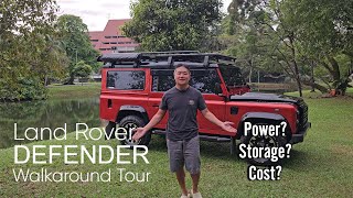 Walk around tour of my Land Rover Defender camper  Malaysia [upl. by Winifield]