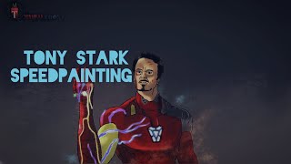 Avengers endgame Tony stark Speedpainting krita [upl. by Ellard]