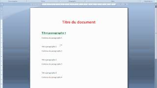 Tuto Reproduire une mise en forme Word 2007 [upl. by Daryle]