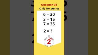 Only for genius Q04 braintest2 quiz mathematics mathstricks puzzle mathsteacher education [upl. by Pansy]