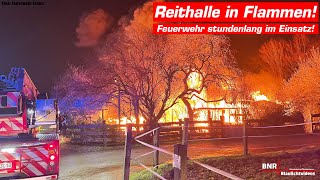 REITHALLE IN FLAMMEN Großbrand auf landwirtschaftlichem Betrieb in Essen [upl. by Aroz992]